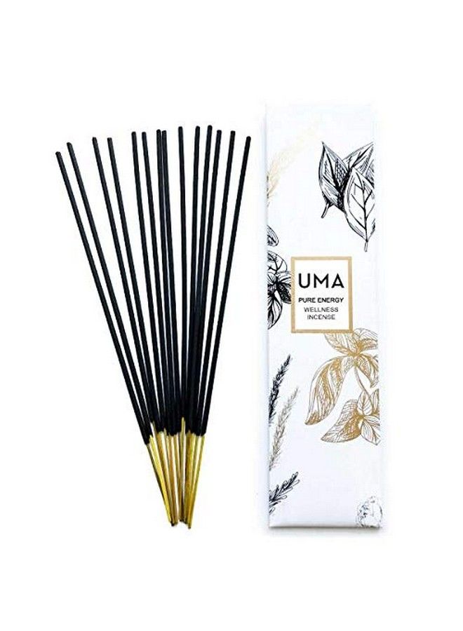 Uma Pure Energy Wellness Incense For Fatigue ; 100% Organic Natural Ayurvedic Energizer For Alertness Memory Vitality (15 Sticks) - Image 1