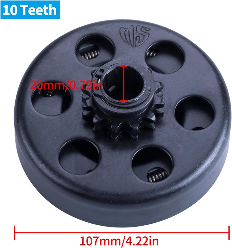 Carkio Go Kart Centrifugal Clutch 10 Teeth with 40/41/420 Chain - Black - Image 2
