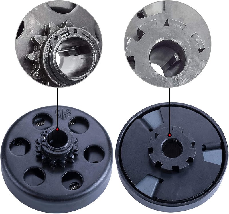 Carkio Go Kart Centrifugal Clutch 10 Teeth with 40/41/420 Chain - Black - Image 5