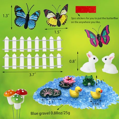 BangBangDa Miniature Fairy Garden Fairies - Mini Village Fairy Houses Accessories for Girl Boy Birthday Gifts Patio Indoor Outdoor Flower Succulent Garden Set Kit Decor - Image 5
