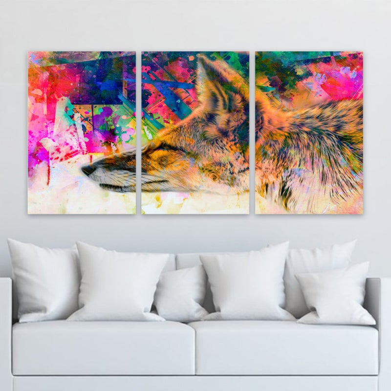 Marktna Three luxurious modern canvas prints with a hollow frame, measuring (90×40), three pieces - Image 1