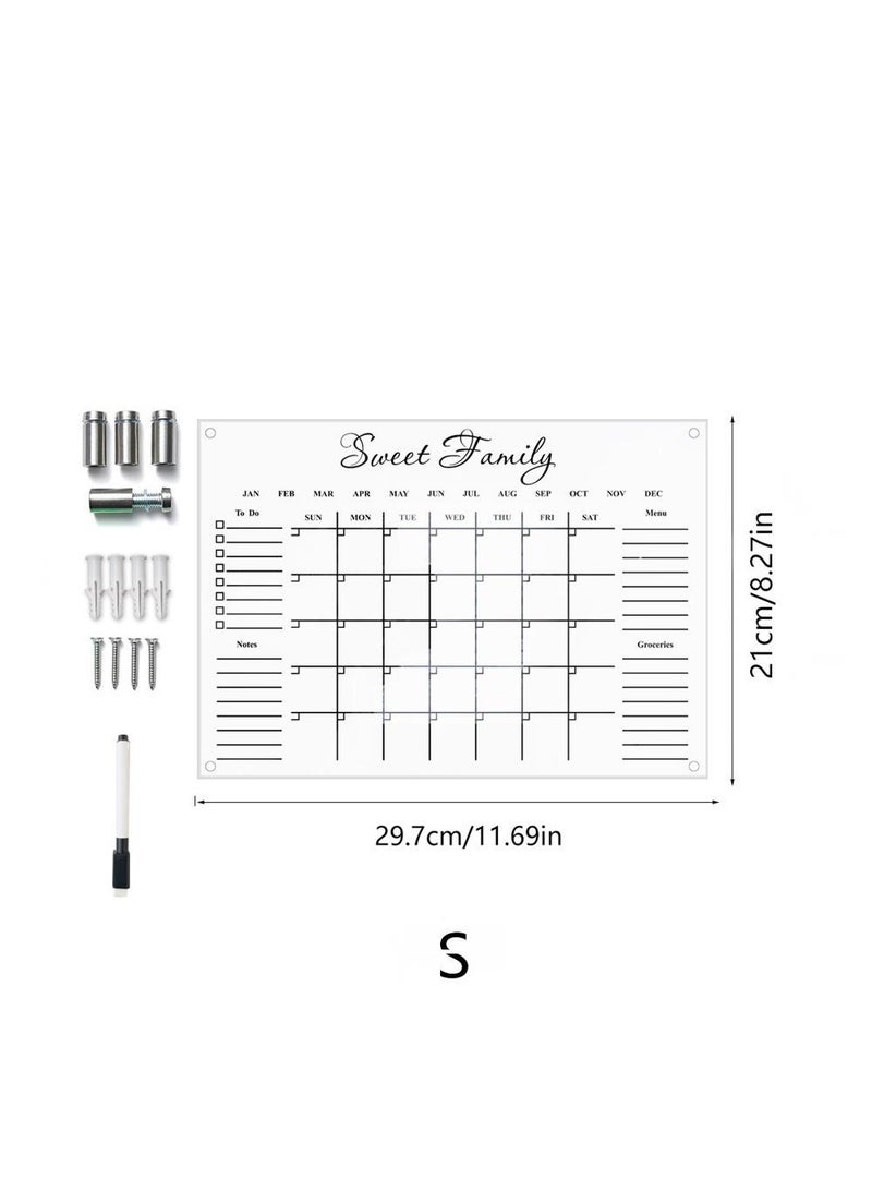 Acrylic Week Plan Memo Board Erasable Transparent Message Writing Board Reminder Hanging Display Board - Image 5