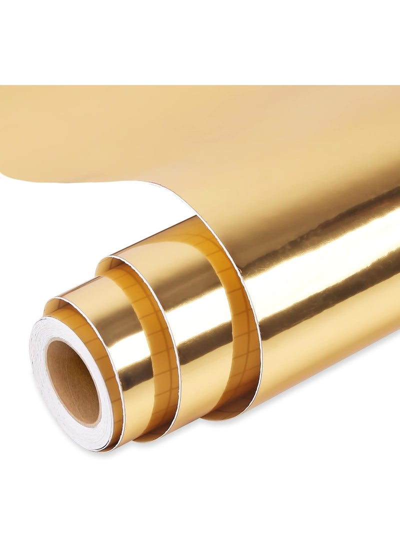 ركس رول ستيكر لون ذهبي لماع للرسم و الطباعة لاصق 50 متر * 1.22 سم - Image 1