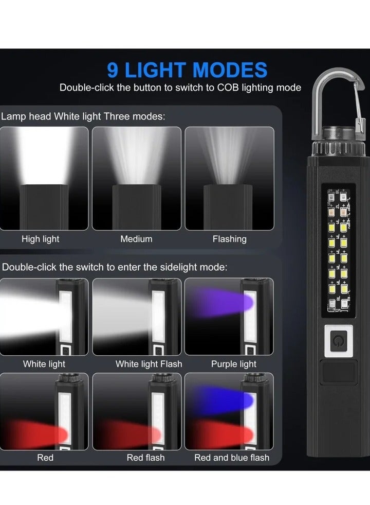 Super Bright LED Flashlights, Handheld Tactical Flashlights, Compact, USB Rechargeable, Multiple Lighting Modes for Hiking, Camping, Hurricane Outage - Image 5