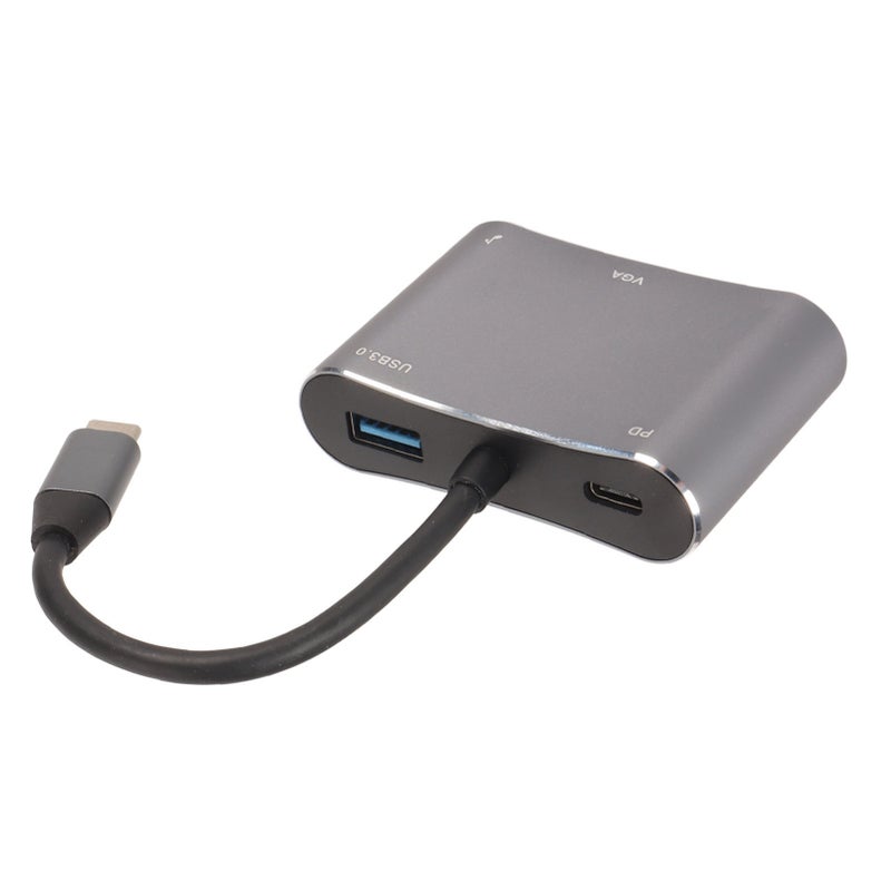 USB C Docking Station: 5 In 1 Aluminum Alloy Hub - 4K 60Hz HD Visuals 87W PD Fast Charging, Type C To VGA Adapter for Smartphones And Computers - Image 2
