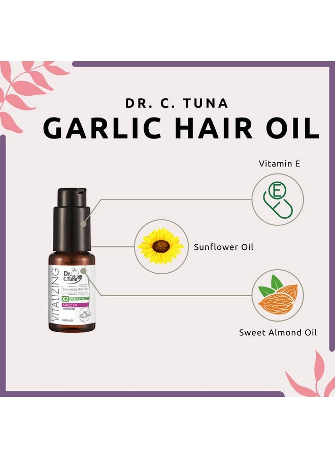 FARMASi Dr. C. Tuna Vitalizing Garlic Oil, Hair Growth Oil for Thicker Longer Fuller Healthier Hair, Prevent Hair Loss & Thinning, All Natural Vitamin Rich Treatment, All Hairy Types, 1 fl.oz (30 ml) - Image 4
