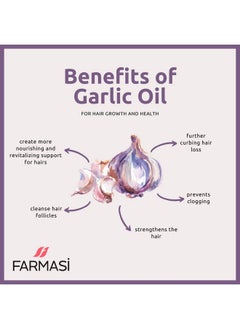 FARMASI FARMASi Dr. C. Tuna Vitalizing Garlic Oil, Hair Growth Oil for Thicker Longer Fuller Healthier Hair, Prevent Hair Loss & Thinning, All Natural Vitamin Rich Treatment, All Hairy Types, 1 fl.oz (30 ml)  - Image 3