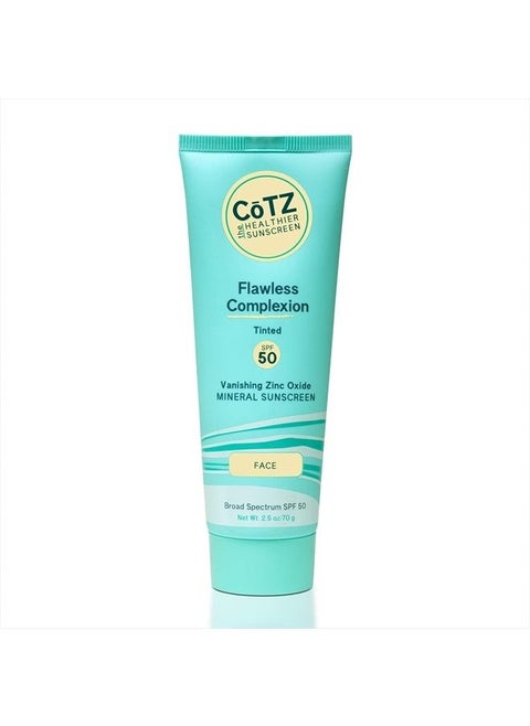 CōTZ Flawless Complexion Tinted Facial Mineral Sunscreen Broad Spectrum SPF 50; 2.5 oz / 70 g