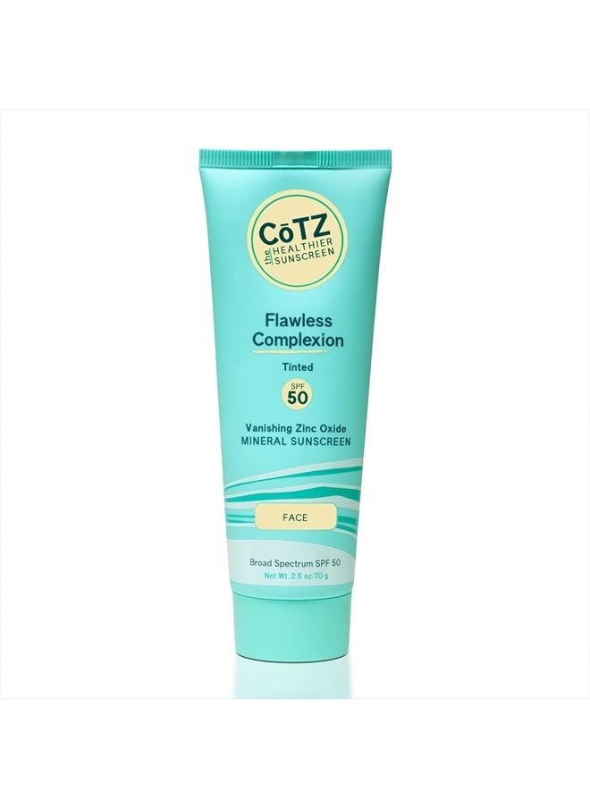 CoTZ - CōTZ Flawless Complexion Tinted Facial Mineral Sunscreen Broad Spectrum SPF 50; 2.5 oz / 70 g - Image 1
