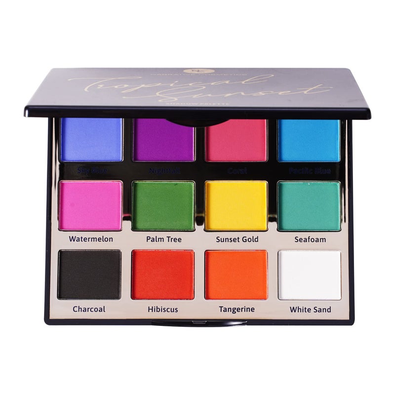 Narrative Cosmetics Tropical Sunset Eyeshadow Palette, 12 Highly Pigmented Colors, Professional Talc-Free Eye Makeup - Image 1
