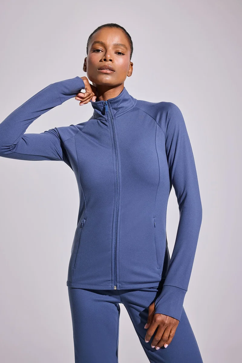 Defacto DeFactoFit Fitted Double Pocket Zip-Up Sports Sweatshirt