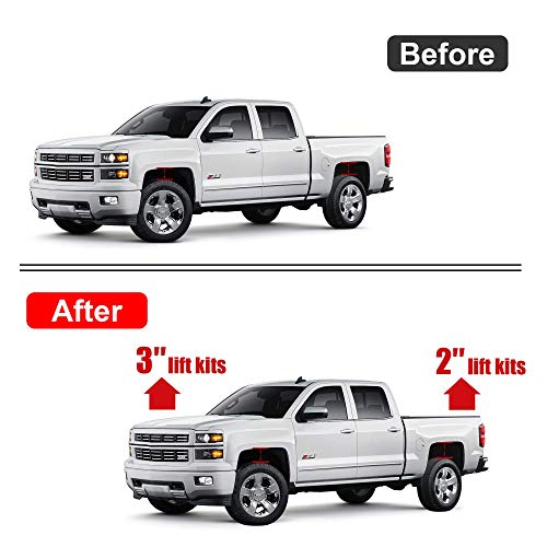FLYCLE Leveling Lift Kits for 2005-2023 Tacoma 2WD 4WD, 3'' Front Struct Spacers + 2'' Rear Leveling Lift Blocks Kit with Extended Square U-Bolts for Tacoma - Image 3