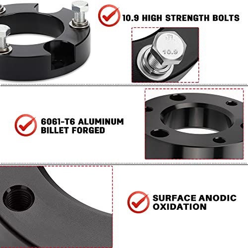 FLYCLE Leveling Lift Kits for 2005-2023 Tacoma 2WD 4WD, 3'' Front Struct Spacers + 2'' Rear Leveling Lift Blocks Kit with Extended Square U-Bolts for Tacoma - Image 4