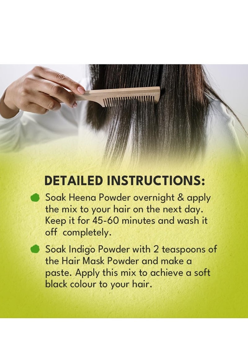 VEDA Natural Colours For Black Hair|Henna Powder, Indigo Powder, Hair Pack)|Long Lasting Natural Hair, 1 Count - Image 5