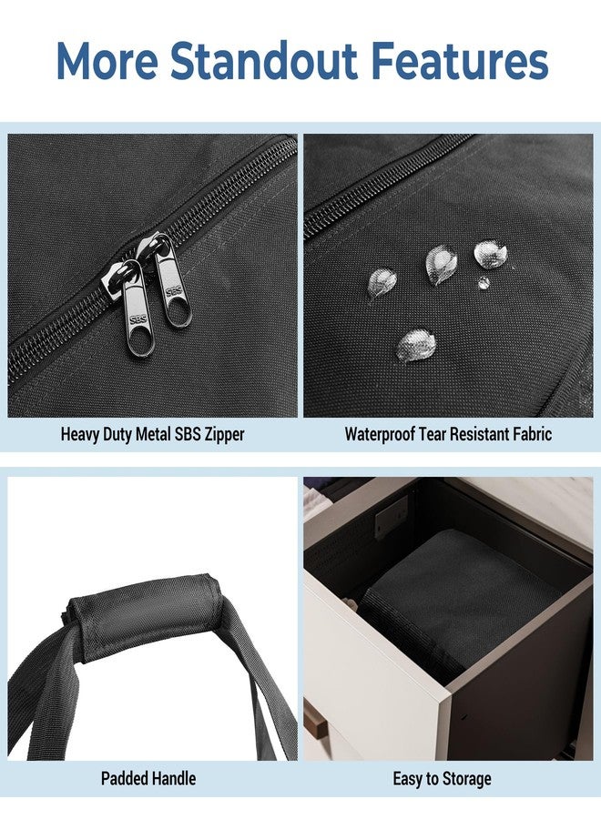 COOLBEBE حقيبة سفر رياضية كبيرة جدًا - حقيبة سفر كبيرة الحجم مزودة بسحاب مُحسّن، متينة ومقاومة للماء، سوداء، 32 × 10 × 14 بوصة، كلاسيكية - Image 3