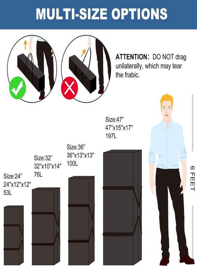 COOLBEBE حقيبة سفر رياضية كبيرة جدًا - حقيبة سفر كبيرة الحجم مزودة بسحاب مُحسّن، متينة ومقاومة للماء، سوداء، 32 × 10 × 14 بوصة، كلاسيكية - Image 4