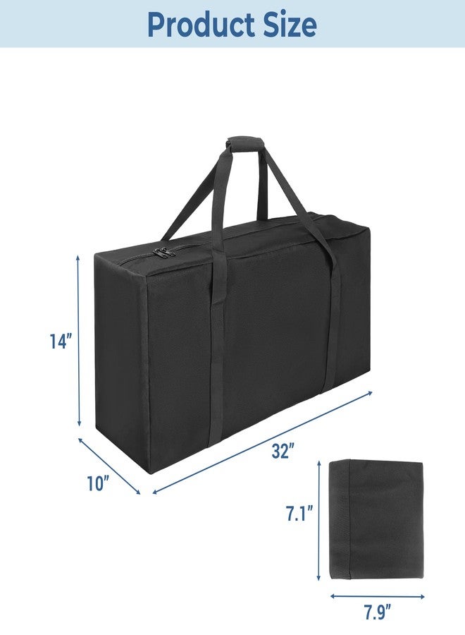 COOLBEBE حقيبة سفر رياضية كبيرة جدًا - حقيبة سفر كبيرة الحجم مزودة بسحاب مُحسّن، متينة ومقاومة للماء، سوداء، 32 × 10 × 14 بوصة، كلاسيكية - Image 5