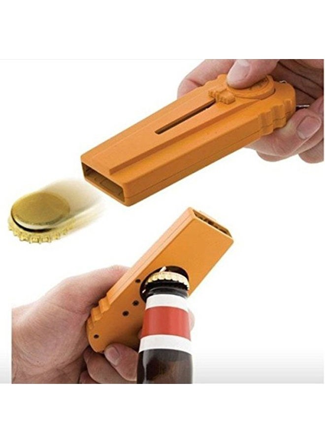 Shuiniba Cap Zappa Beer Bottle Opener Cap Launcher Shooter By Spinning Hat Fire Cap Shoot Over 5 Metersess-Color Random - Image 1