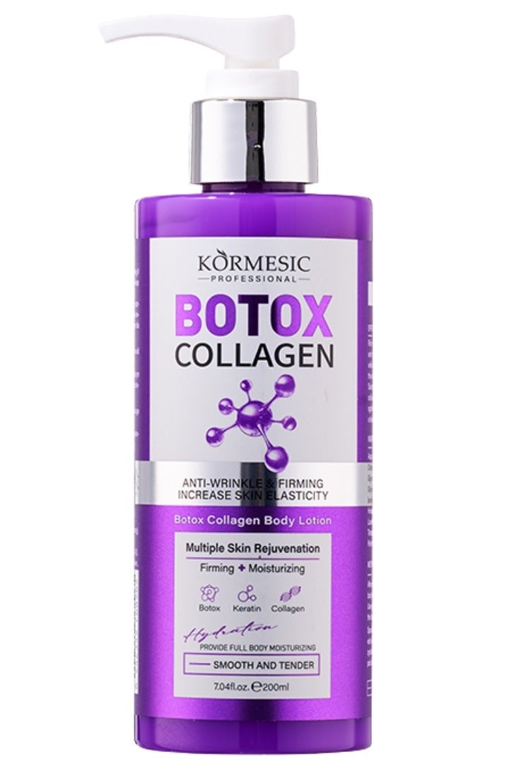 Kormesic Botox Collagen Anti Wrinkle Body Lotion 200ML Deep Moisturizing Anti-Wrinkle Firming Botox Collagen Lotion with Hydrolyzed Keratin Gentle Skin Friendly Nourish Smooth And Tender Body Lotion - Image 1