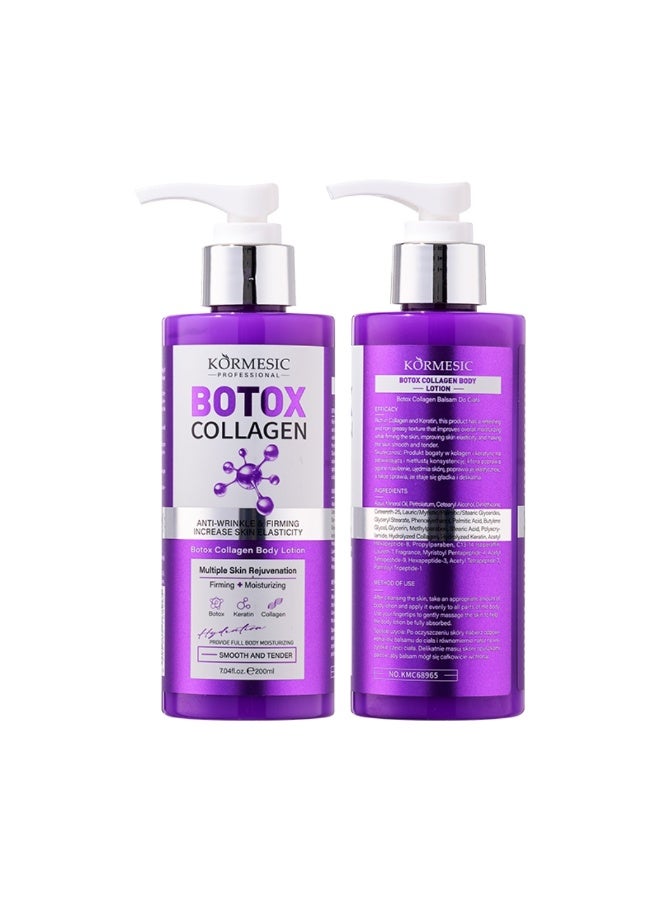 Kormesic Botox Collagen Anti Wrinkle Body Lotion 200ML Deep Moisturizing Anti-Wrinkle Firming Botox Collagen Lotion with Hydrolyzed Keratin Gentle Skin Friendly Nourish Smooth And Tender Body Lotion - Image 2