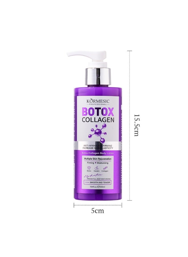 Kormesic Botox Collagen Anti Wrinkle Body Lotion 200ML Deep Moisturizing Anti-Wrinkle Firming Botox Collagen Lotion with Hydrolyzed Keratin Gentle Skin Friendly Nourish Smooth And Tender Body Lotion - Image 4