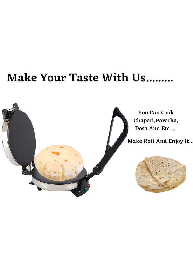 Generic - Electric Automatic Non Stick Roti Maker Roti Maker Machine with 1000 Watts Easy Chapati & Tortilla Press for Making Roti Chapati Parathas - Image 1