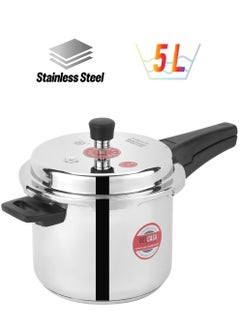 DELCASA Elegant Design & High Quality Material Stainless Steel Pressure Cooker With Induction Compatible  - Image 1