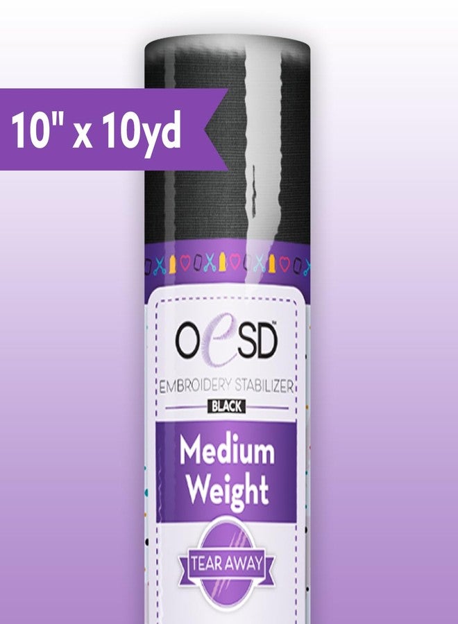 OESD Medium Weight Tear Away Black Embroidery Stabilizer 10" x 10 Yd Roll - Image 2