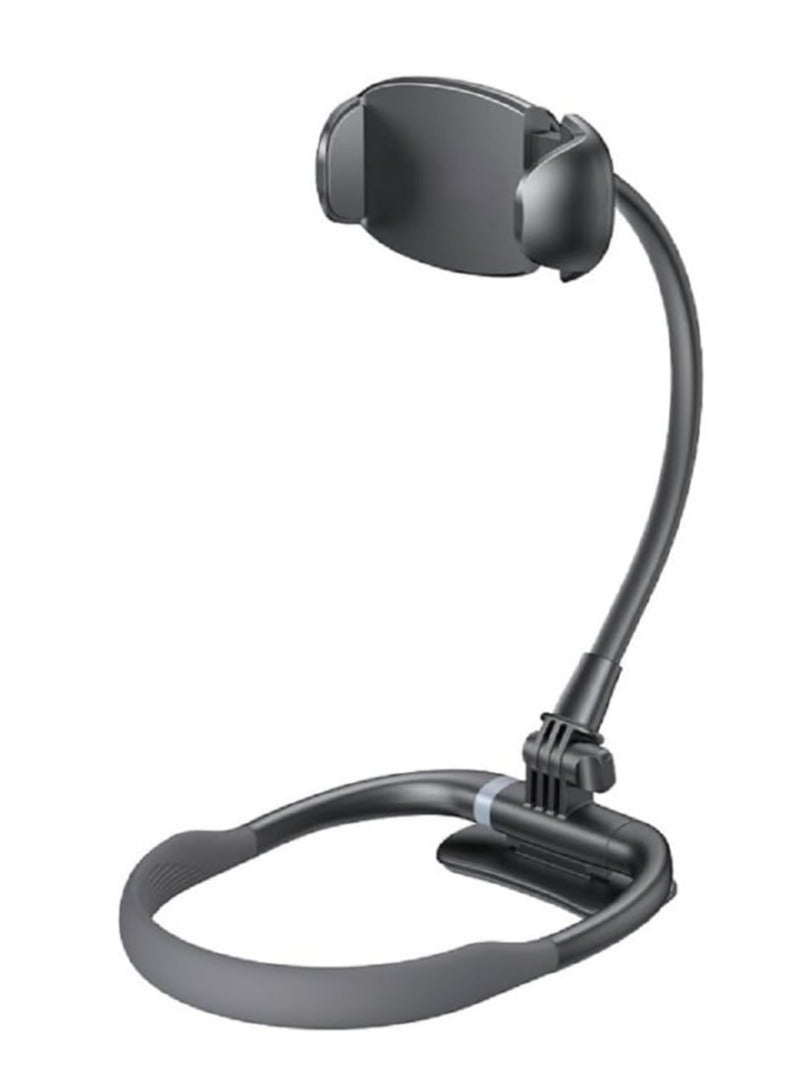 Cell Phone Stand, Neck Cell Phone Holder, Flexible Long Arm Gooseneck Phone Holder for bed, 360 Degree Free Rotation Phone Mount, Universal Multi-Functional Mobile Phone Stand for 4.7''-6.7'' Phone - Image 1