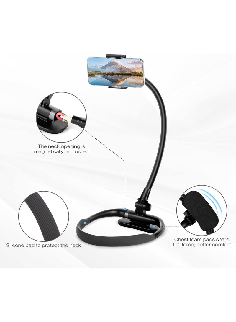Cell Phone Stand, Neck Cell Phone Holder, Flexible Long Arm Gooseneck Phone Holder for bed, 360 Degree Free Rotation Phone Mount, Universal Multi-Functional Mobile Phone Stand for 4.7''-6.7'' Phone - Image 3