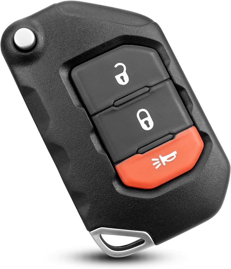 HUQUZN Remote Key Fob for Jeep Wrangler 2018-2022 & Gladiator 2020-2022, 3 Buttons, 433Mhz - Image 1