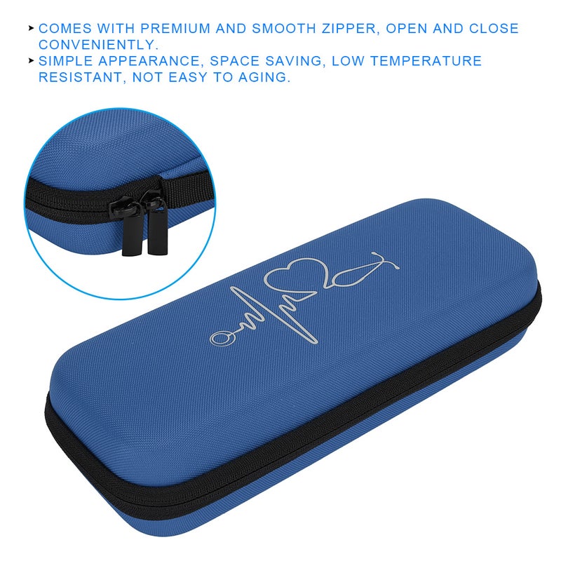 Portable Household Stethoscope Storage Box Organizer Case Storage Bag ContainerDark Blue - Image 5