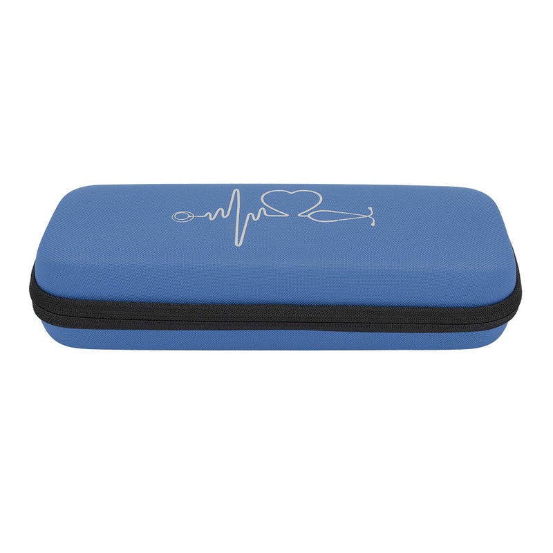 Portable Household Stethoscope Storage Box Organizer Case Storage Bag ContainerDark Blue - Image 1