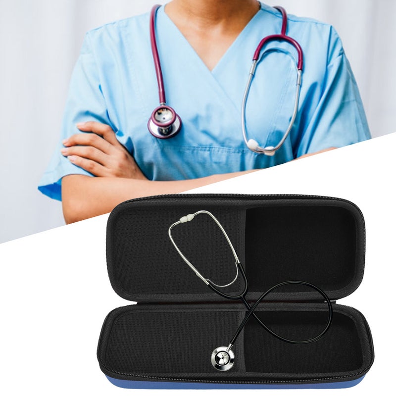 Portable Household Stethoscope Storage Box Organizer Case Storage Bag ContainerDark Blue - Image 4