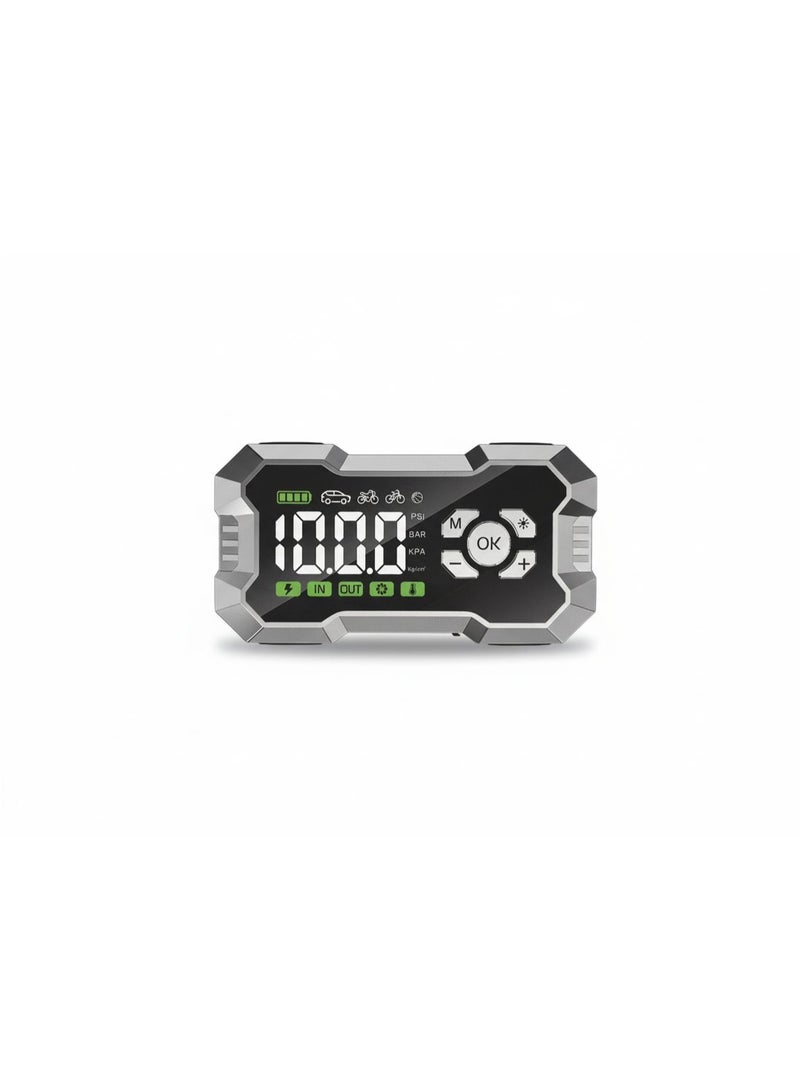 Fox AOTUO 10000A Portable Car Battery Starter with Air Compressor, 10-in-1 Portable Jump Starter, 12V Portable Power Box with 160 PSI Tire Inflator, LED Light, and Connection Cables - Image 4