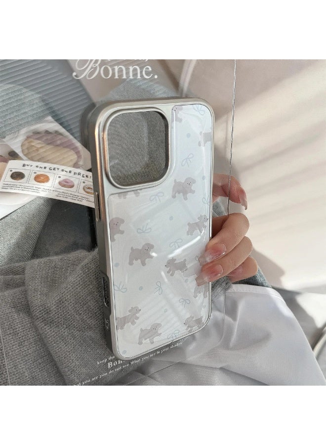 NIBEMINENT Bow Tie Puppy Protective TPU Case Cover For iPhone 16 Pro Max - Image 2