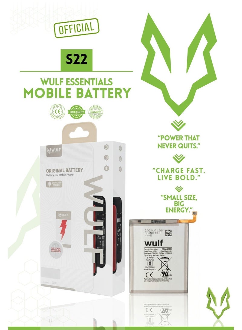 وولف إسينشيالز بطارية وولف إسينشالز المحمولة لهاتف سامسونج S22 - بطارية بديلة عالية السعة - Image 4