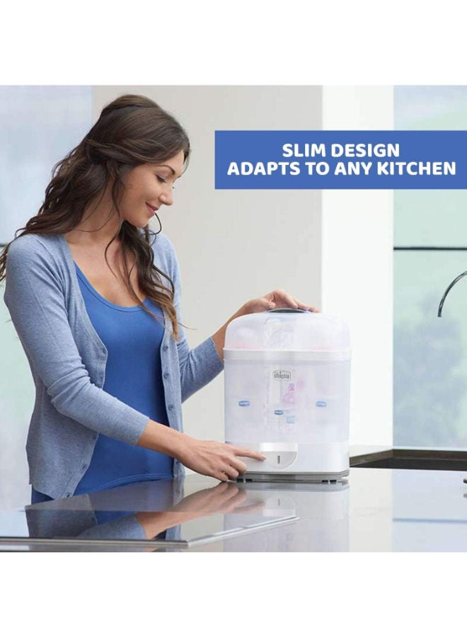 شيكو معقم شيكو 2 في 1، معقم بخار طبيعي قابل للتعديل للزجاجات، مع تكوينين، سريع وسهل الاستخدام، حتى 6 زجاجات × 330 مل، أبيض - Image 4