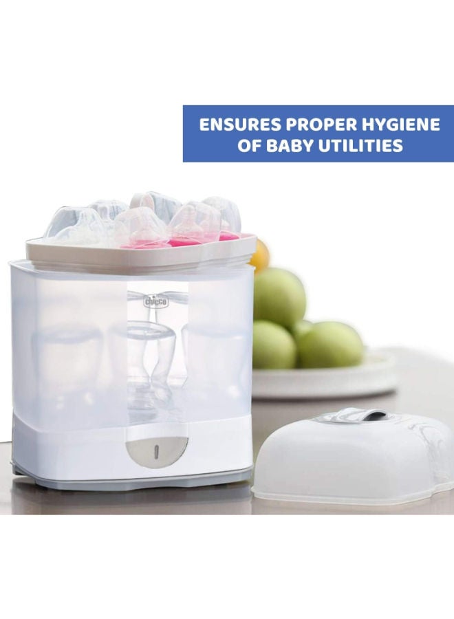 شيكو معقم شيكو 2 في 1، معقم بخار طبيعي قابل للتعديل للزجاجات، مع تكوينين، سريع وسهل الاستخدام، حتى 6 زجاجات × 330 مل، أبيض - Image 5