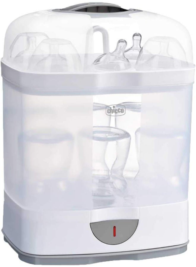 شيكو معقم شيكو 2 في 1، معقم بخار طبيعي قابل للتعديل للزجاجات، مع تكوينين، سريع وسهل الاستخدام، حتى 6 زجاجات × 330 مل، أبيض - Image 1