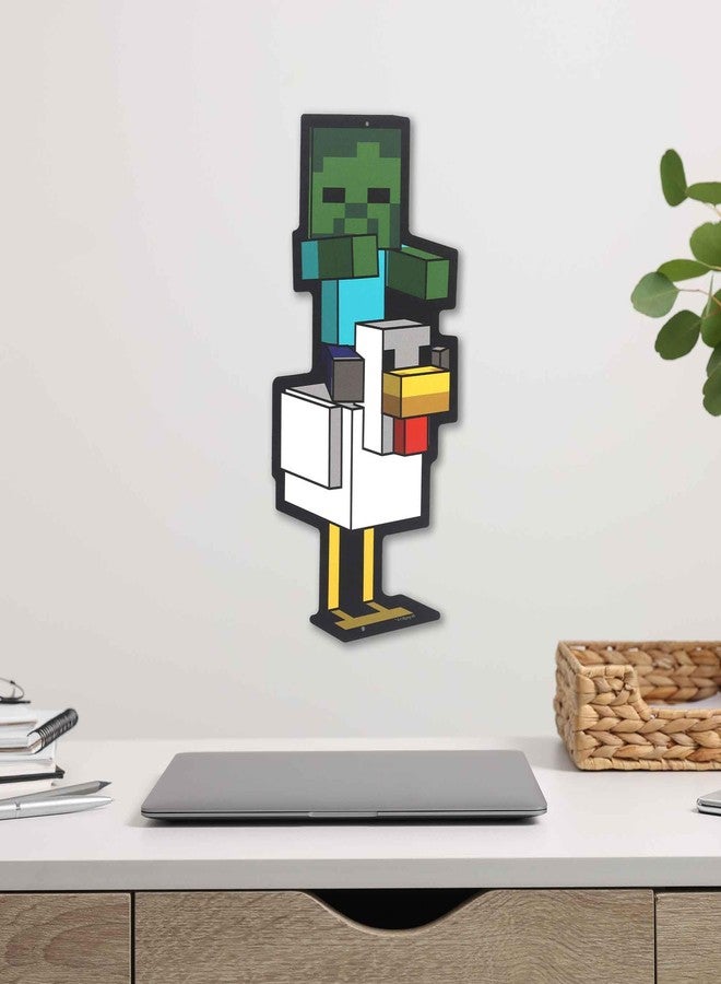 Open Road Brands Minecraft Zombie Chicken Jockey Metal Wall Decor - Fun Minecraft Sign for Bedroom or Game Room - Image 5