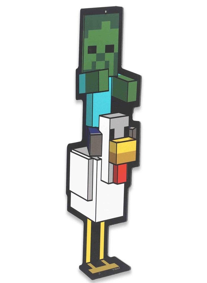 Open Road Brands Minecraft Zombie Chicken Jockey Metal Wall Decor - Fun Minecraft Sign for Bedroom or Game Room - Image 2