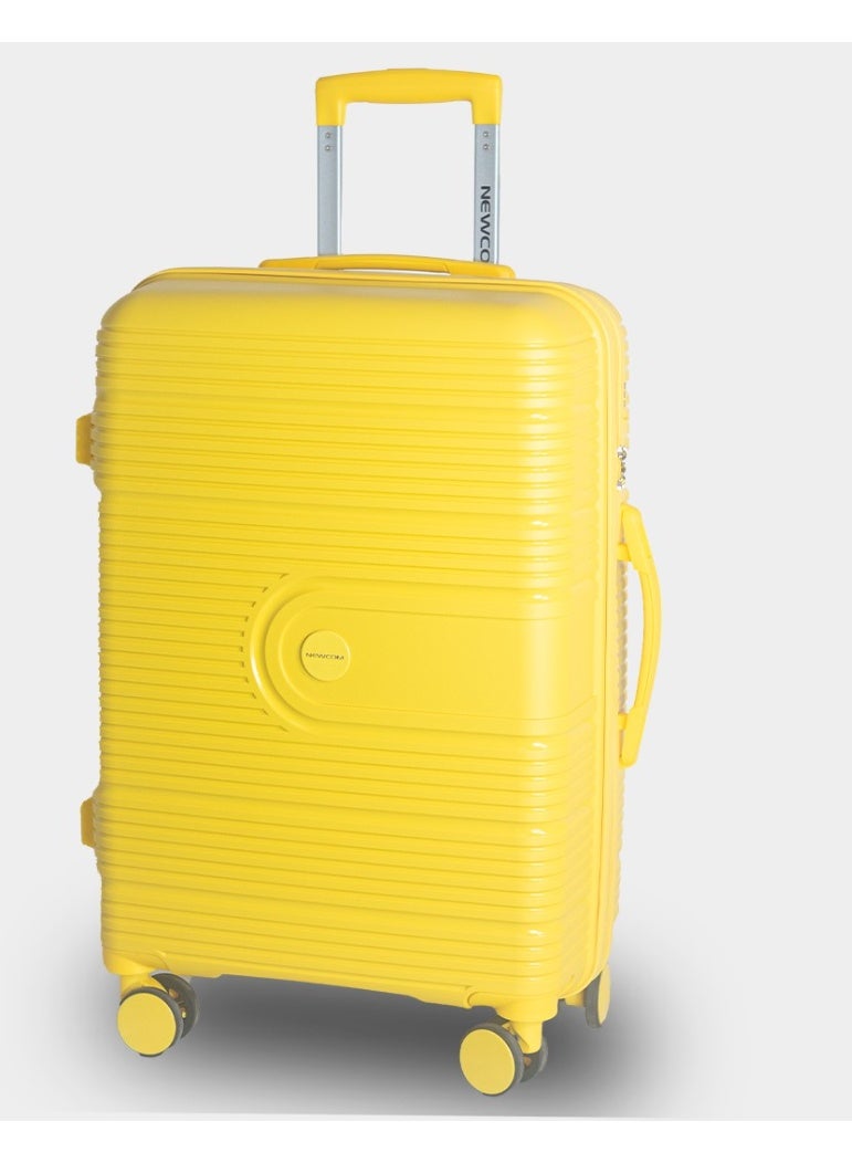 NEWCOM Light Weight PP Fashion Trolley Luggage Hard Case Carry on Suitcase with Safe Zipper and 4 Quite 360° Double Spinner Wheels NEWCOM - Image 1
