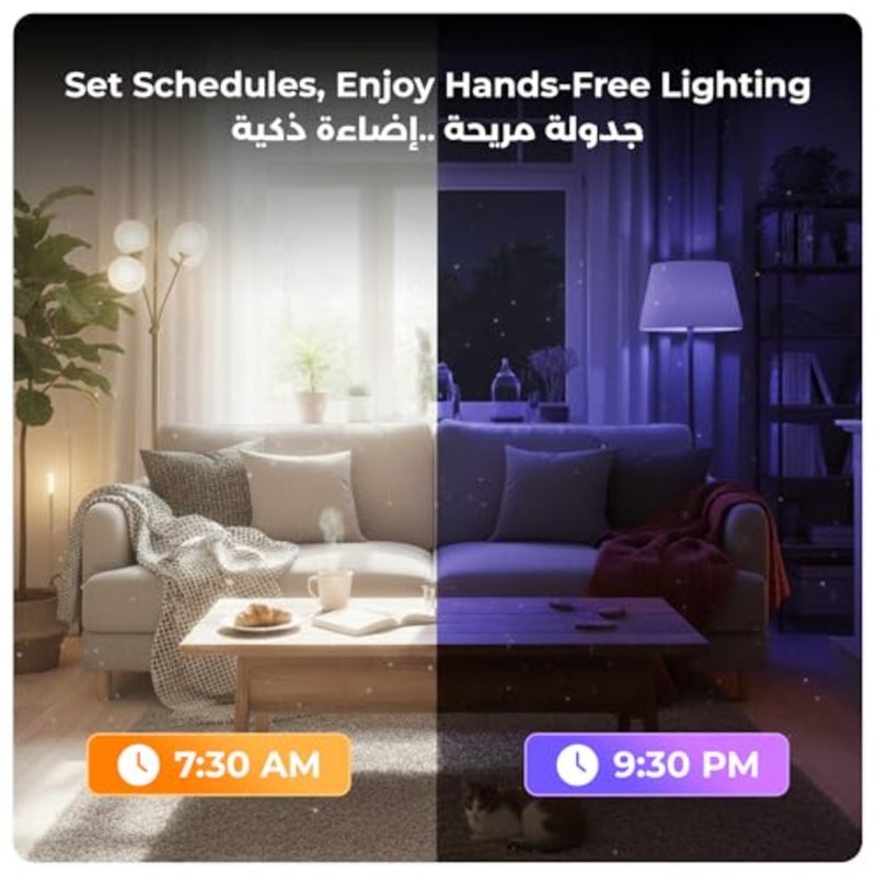 smart bulb, works with Alexa google home, 12 W, E27 Led bulb, smart RGB WW/WC WiFi Light bulb, dimmable, 16 Million Colours, 1100 Lumens, No Hub Required - Image 4