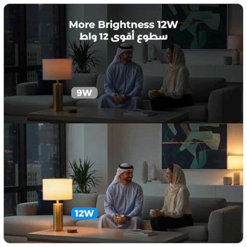 smart bulb, works with Alexa google home, 12 W, E27 Led bulb, smart RGB WW/WC WiFi Light bulb, dimmable, 16 Million Colours, 1100 Lumens, No Hub Required - Image 3