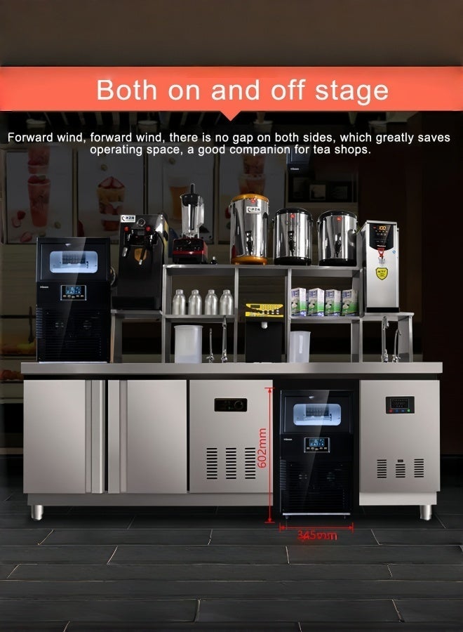 HICON Commercial Ice Maker Machine, Intelligent Cubes Ice Maker, 40kg of Ice Per 24 hours, LED Display, 32 Cubes Per 15 Min, Ideal for Tea Shop, Coffee Shop, Cold Drink Shop, Hotel HZB-40F/A Black - Image 5