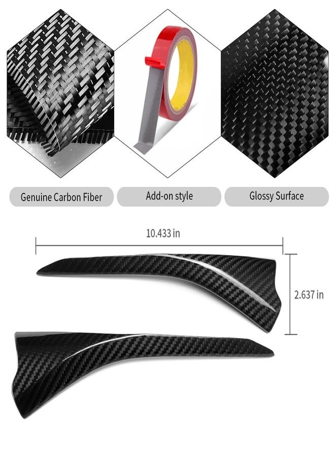 Jogon Dry Carbon Fiber Inner Door Speaker Upper Trim for Corvette C8 Z51 Z06 Stingray HTC Coupe 2020 2021 2022 2023 2024 2025, Dashboard Side Cover Panel (Glossy CF) - Image 2