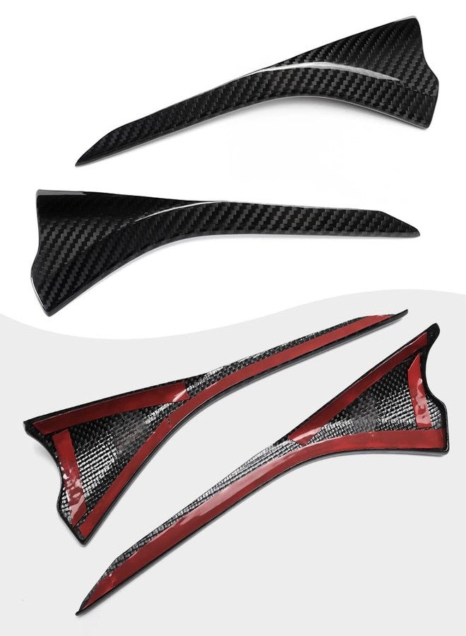 Jogon Dry Carbon Fiber Inner Door Speaker Upper Trim for Corvette C8 Z51 Z06 Stingray HTC Coupe 2020 2021 2022 2023 2024 2025, Dashboard Side Cover Panel (Glossy CF) - Image 3