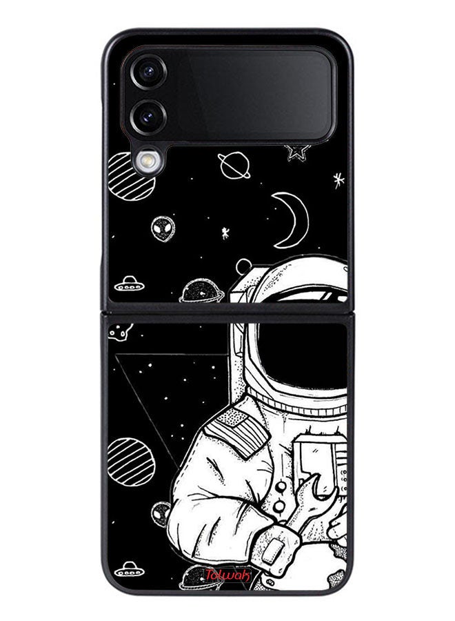 Tolwak Samsung Galaxy Z Flip 4 Protective Case Cover Astronaut Art - Image 1