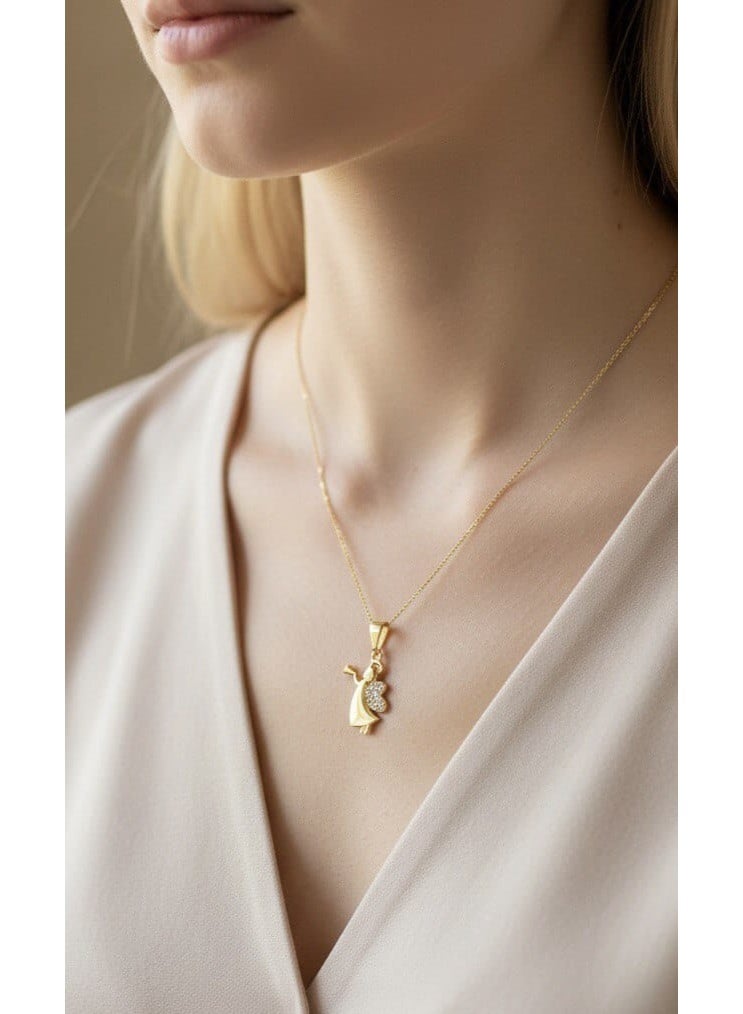 Ruby Art Gold 18K Pure Gold Pendant for girl Love messenger pendant            -  0.99 Gram - Image 2